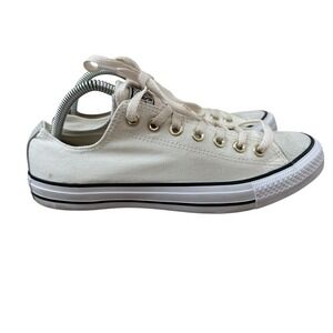 Converse All Star Shoes Womens Size 10.5 White Low Top Canvas Sneaker Ladies